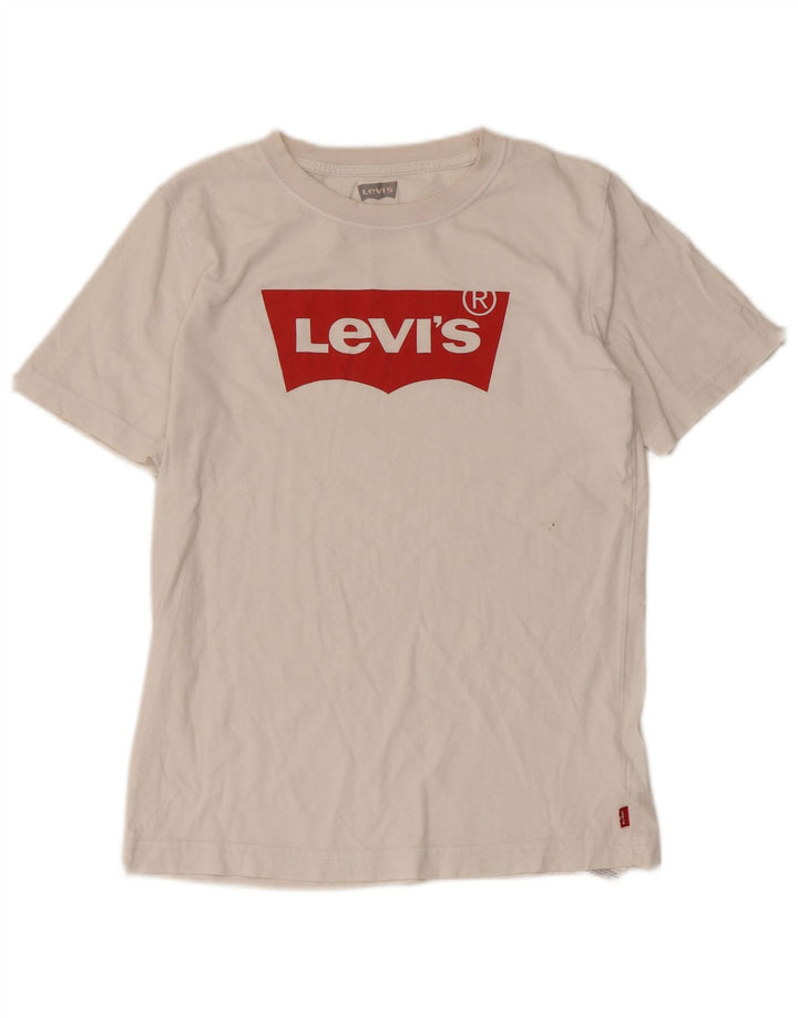 T-shirt grafica per ragazze LEVI'S 13-14 anni in cotone bianco