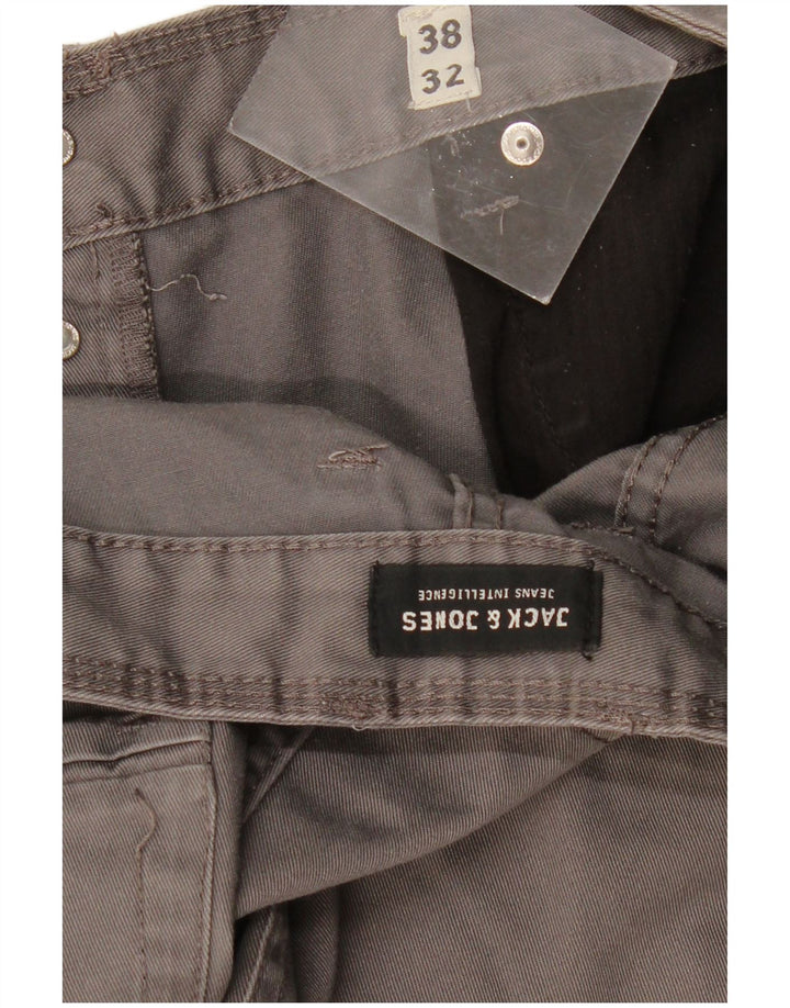 JACK & JONES Pantaloni casual dritti da uomo W38 L32 Poliestere grigio