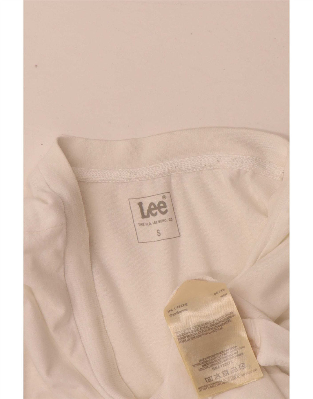 Maglietta grafica da uomo Lee Top piccola in cotone bianco