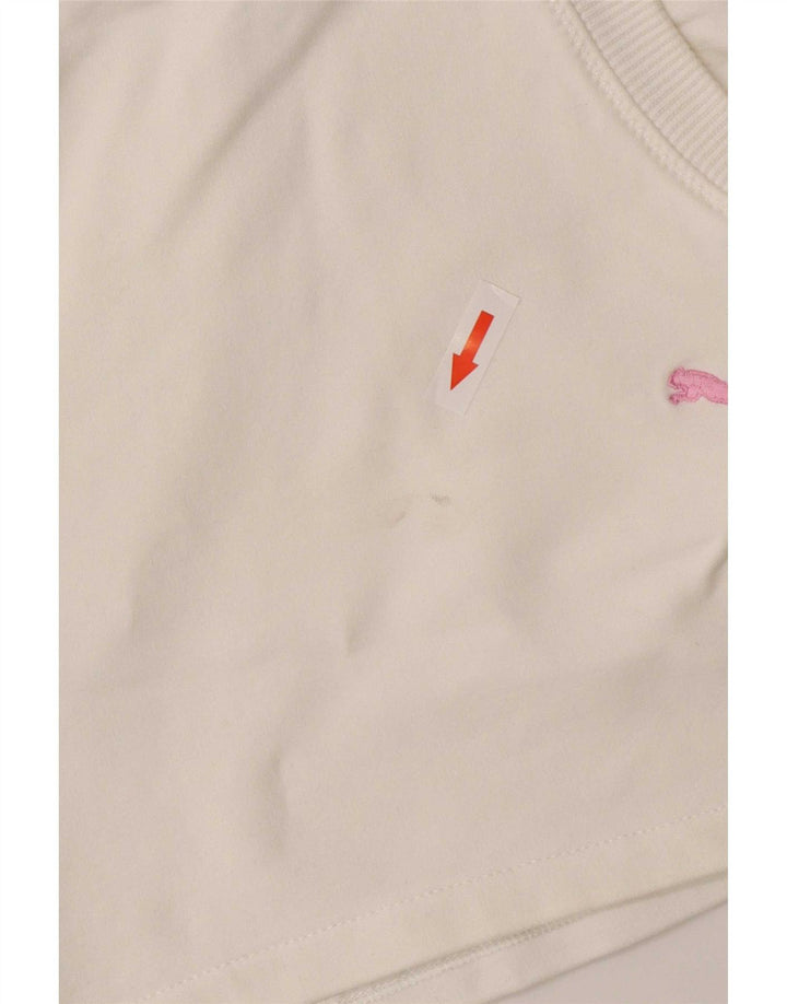 Pantaloncini sportivi da donna Puma UK 14 grandi cotone bianco