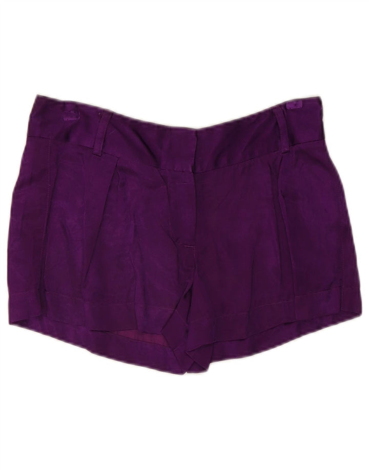 Pantaloni caldi da donna French Connection UK 8 piccoli W30 viscosa viola