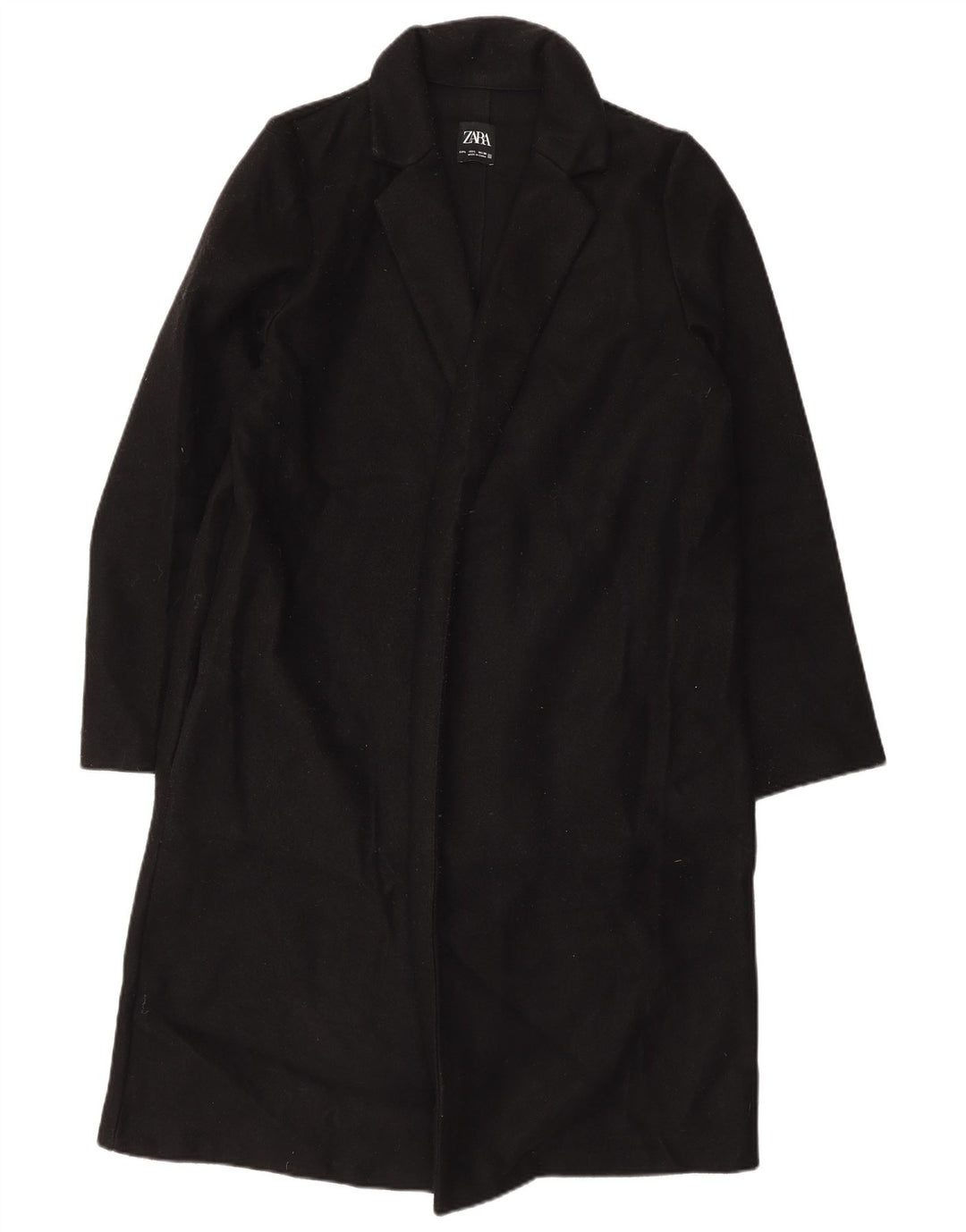 Soprabito aperto da donna Zara UK 16 grande poliestere nero