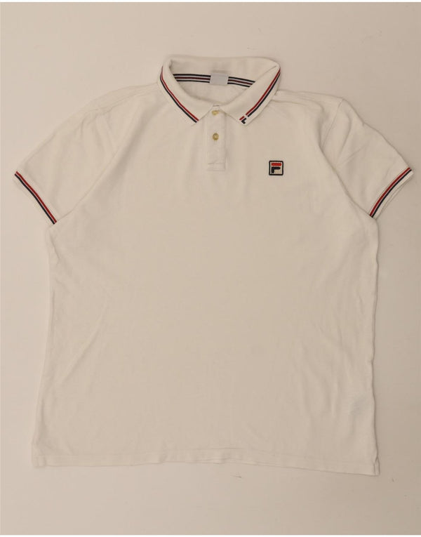 Polo Uomo Fila IT 54 XL Cotone a Righe Bianche
