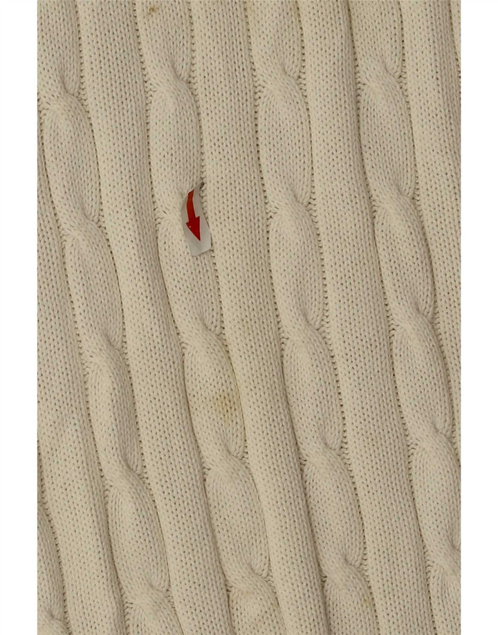 Tommy Hilfiger Uomo Maglione con Zip Collo Maglione Grande Cotone Bianco