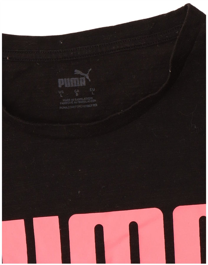 T-shirt grafica da donna Puma UK 16 grande nera