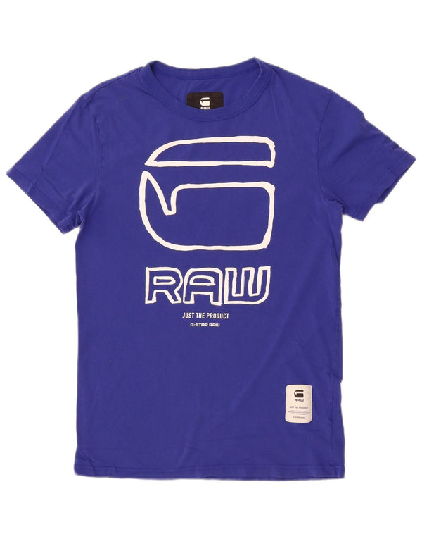 T-shirt grafica da uomo G-Star Top XS in cotone blu