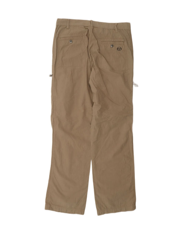 Pantaloni cargo dritti da uomo Sergio Tacchini IT 52 XL W36 L34 Cotone Beige