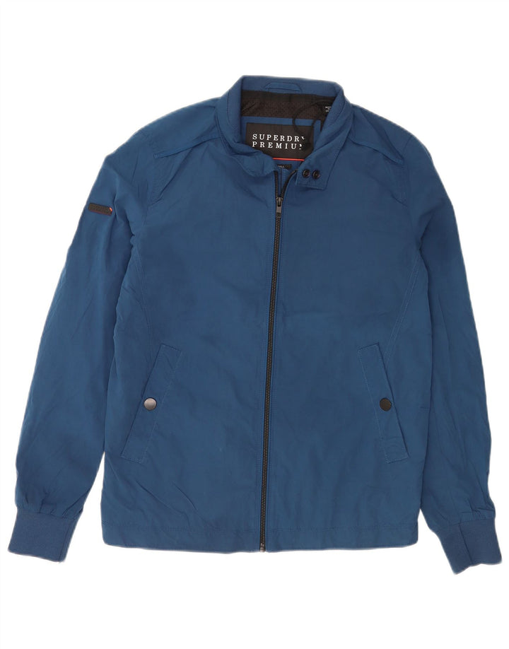 Giacca antipioggia da uomo Superdry UK 34 XS blu poliestere