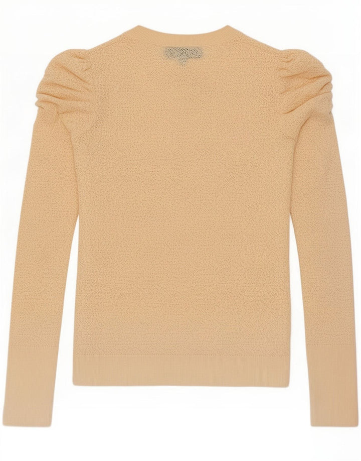 Top Zara da donna a maniche lunghe UK 12 Viscosa beige medio