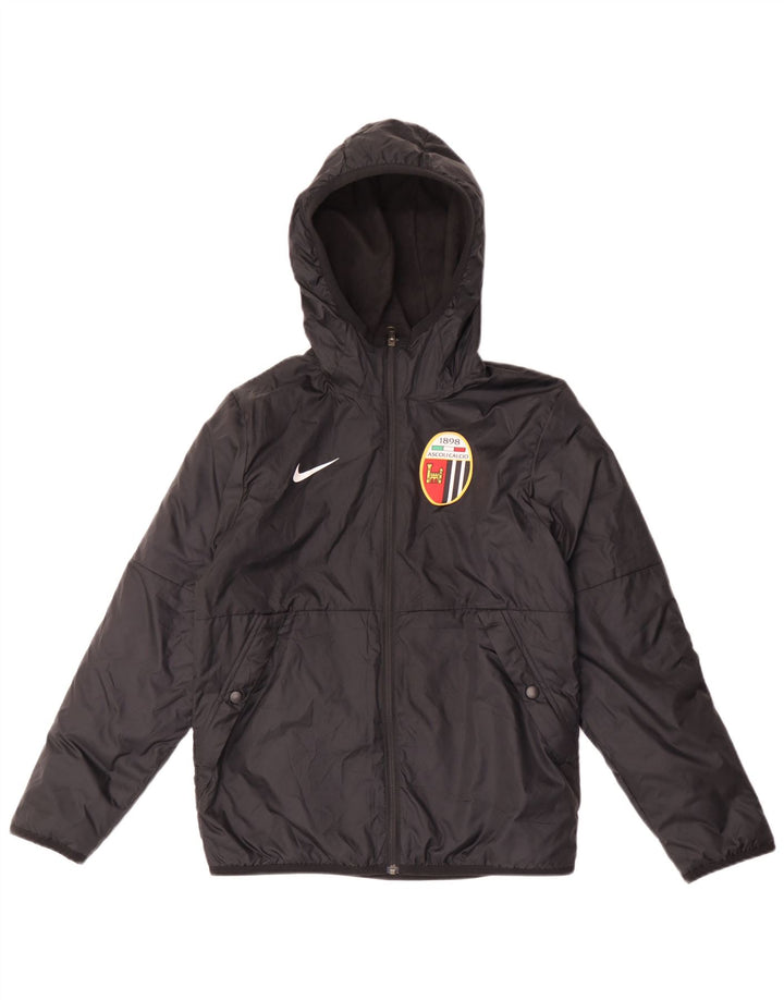 Giacca a vento con cappuccio Nike da ragazzo 12-13 anni media poliestere nero