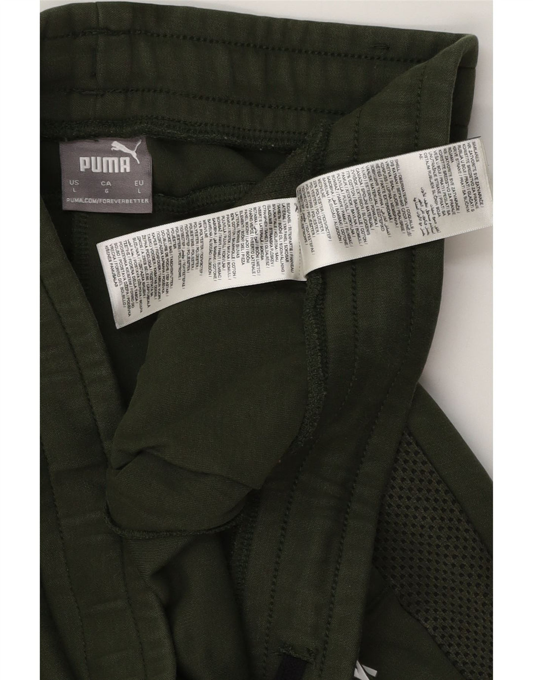Pantaloni da tuta con grafica PUMA da uomo, grandi, in cotone verde