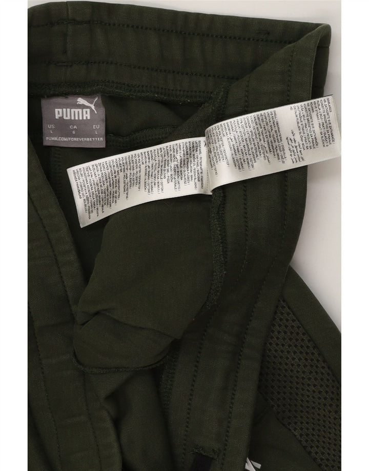 Pantaloni da tuta con grafica PUMA da uomo, grandi, in cotone verde