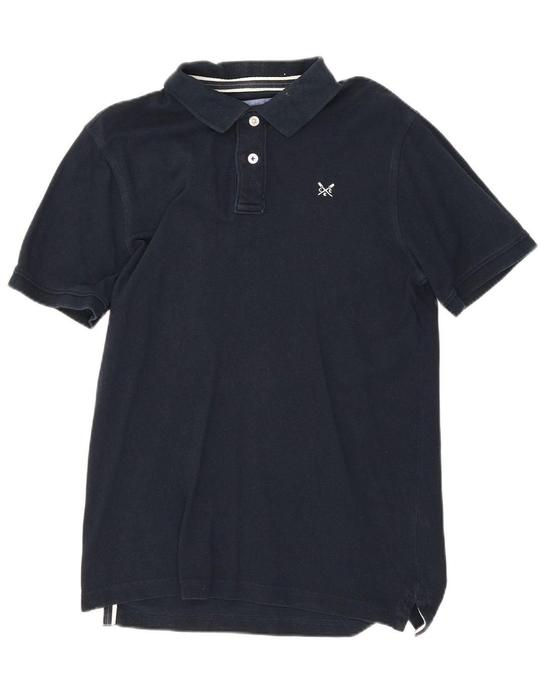 Crew Clothing Polo da uomo piccola in cotone blu navy