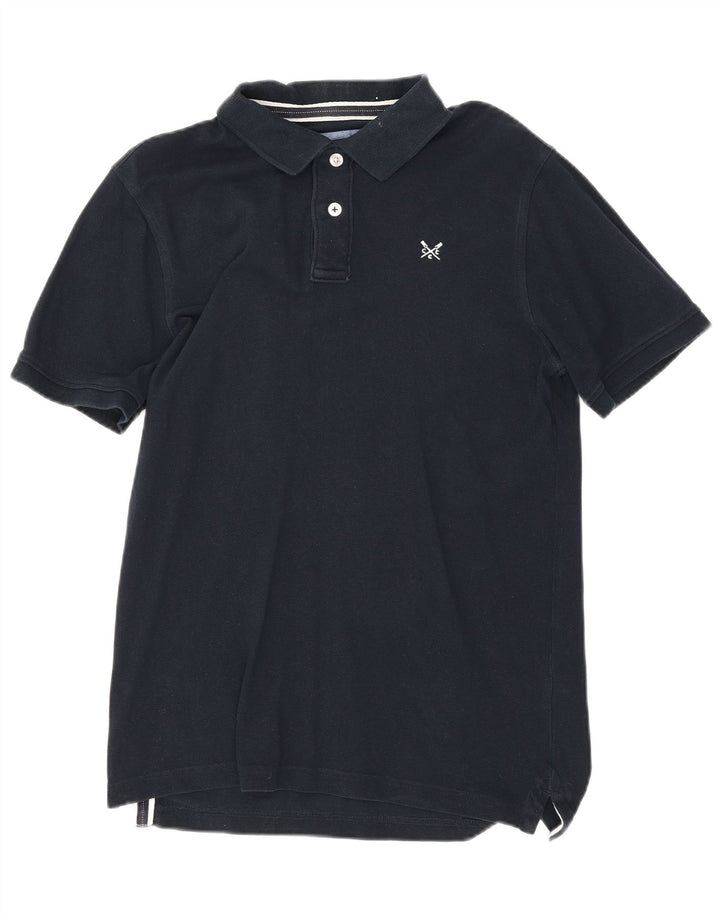 Crew Clothing Polo da uomo piccola in cotone blu navy