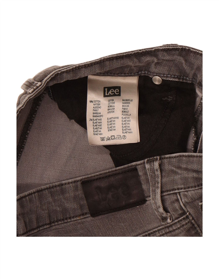 LEE Womens Straight Jeans W28 L27 Grey Cotton