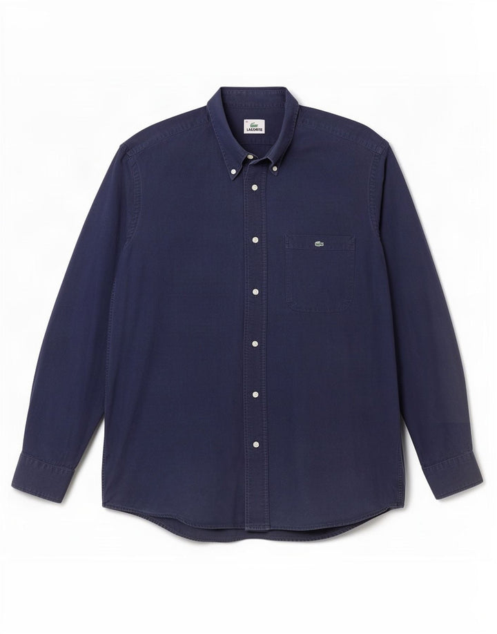 Camicia da uomo Lacoste taglia 40 media cotone blu navy