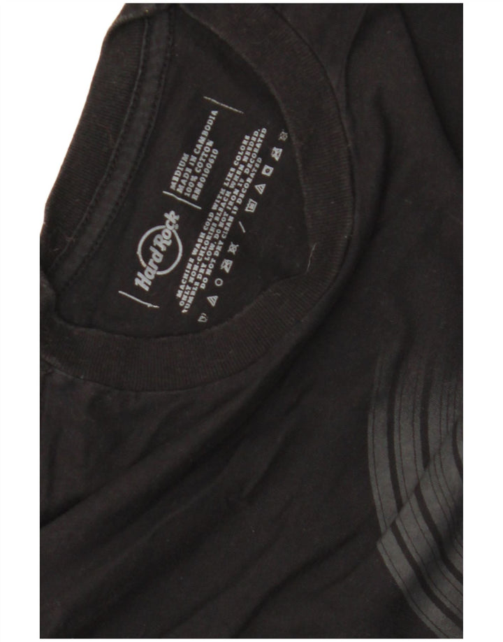 T-shirt grafica da uomo Hard Rock Cafe Athens Top in cotone nero medio
