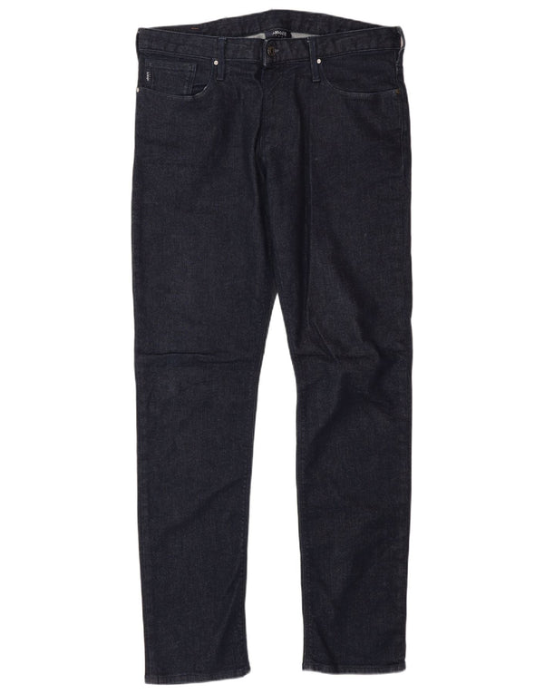 Jeans slim da uomo Armani W32 L32 in cotone blu navy