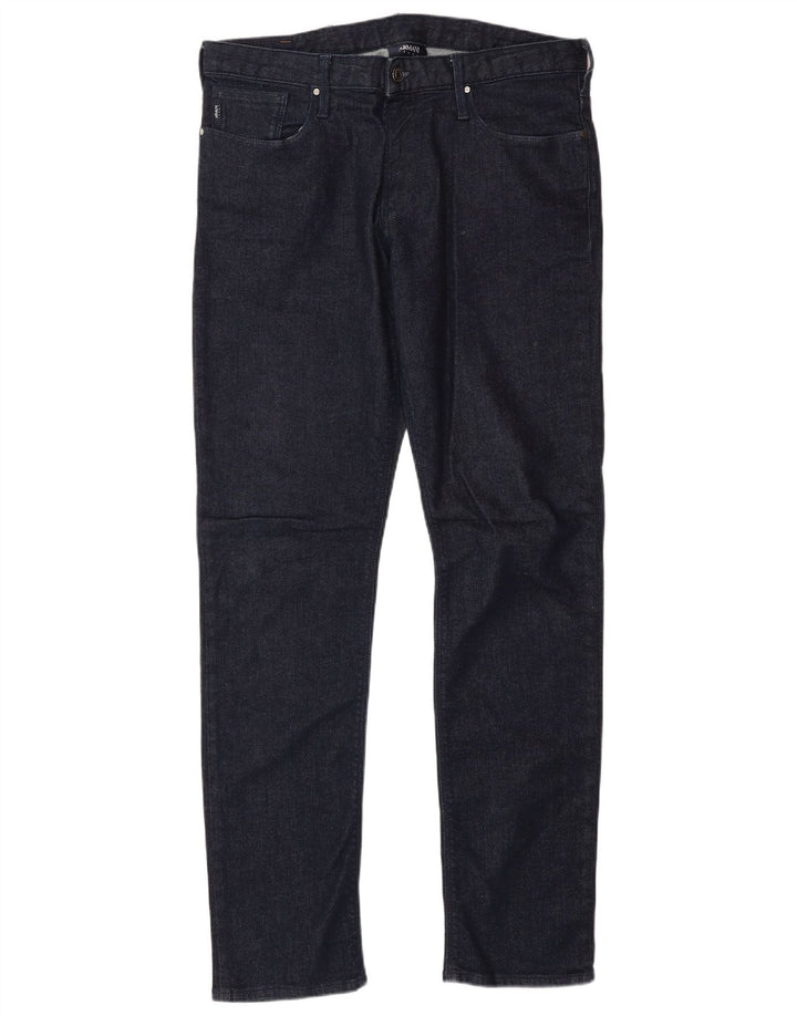 Jeans slim da uomo Armani W32 L32 in cotone blu navy