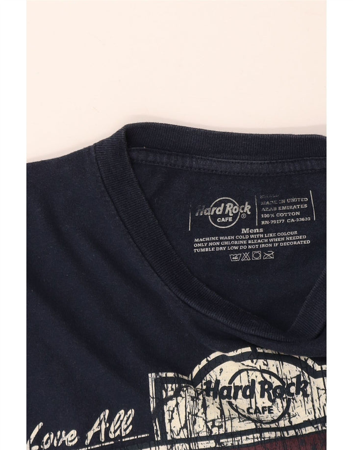 HARD ROCK CAFE T-shirt grafica da uomo Florence Top piccola in cotone blu navy