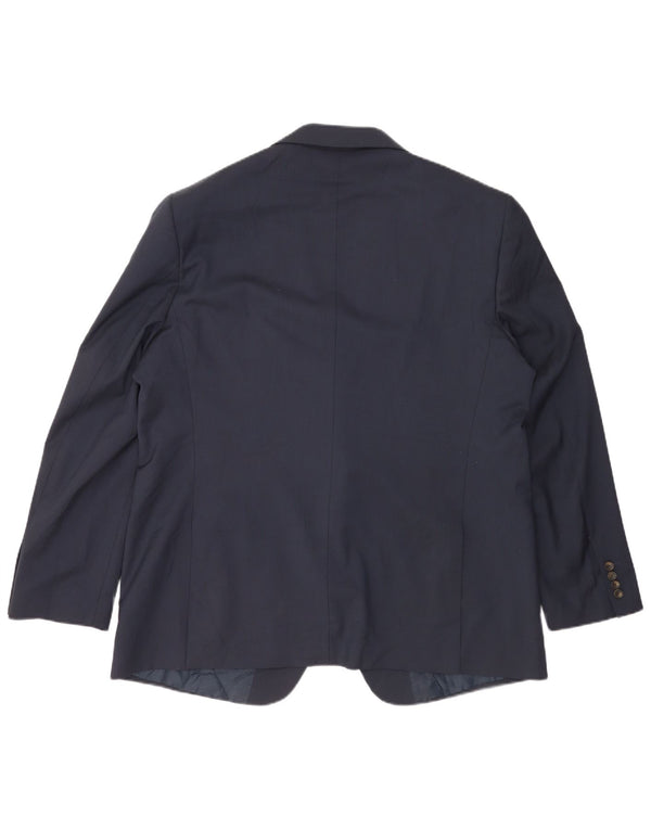 Giacca blazer a 2 bottoni Marks & Spencer da uomo UK 48 2XL poliestere blu navy