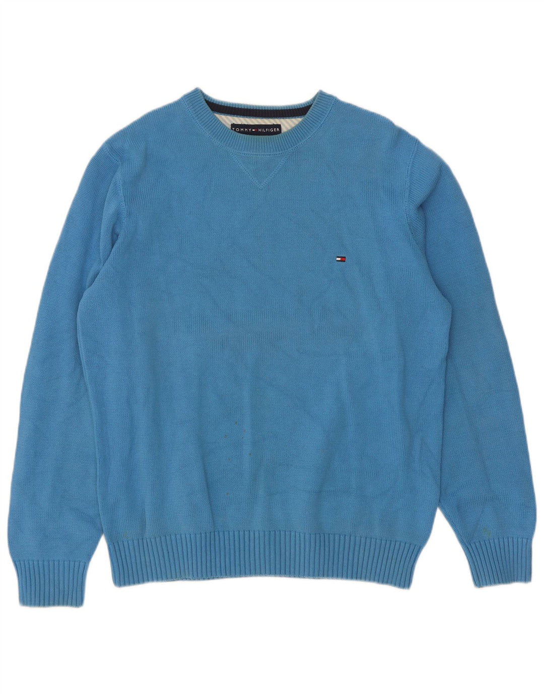 Maglione maglione girocollo da uomo Tommy Hilfiger cotone blu medio