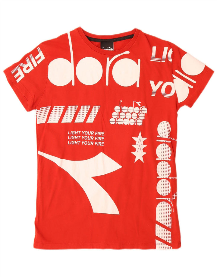 T-shirt grafica bambino Diadora Top 13-14 anni Rosso