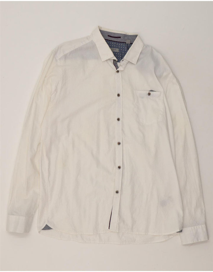 Camicia da uomo Ted Baker taglia 6 2XL cotone bianco