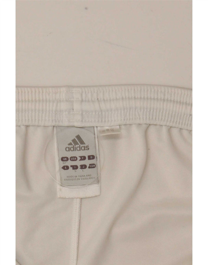 Pantaloncini sportivi Adidas da uomo di colore bianco medio in poliestere