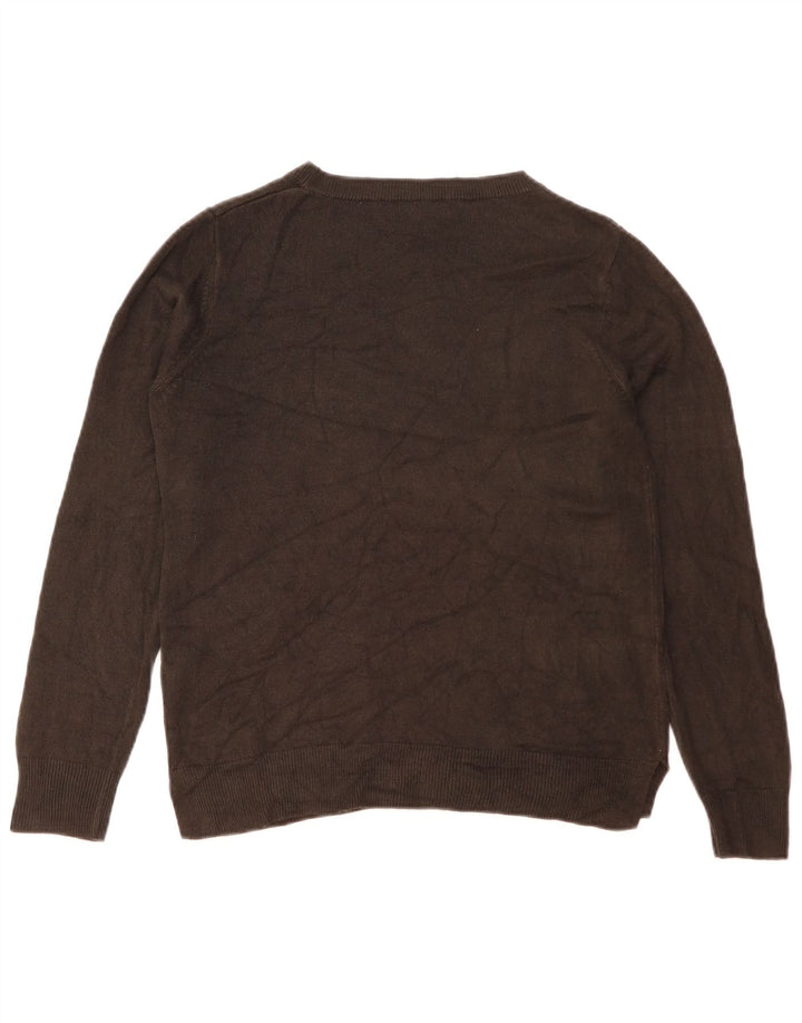 Maglione maglione girocollo da donna Marks & Spencer UK 14 acrilico nero medio