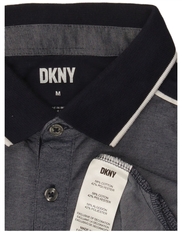 Polo da uomo DKNY in cotone blu navy medio