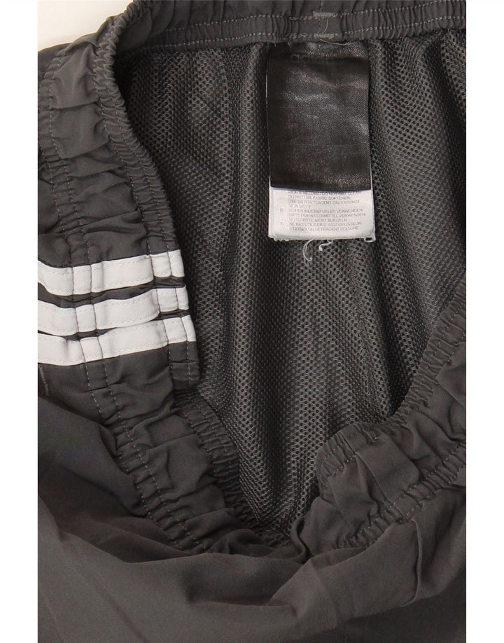 Pantaloncini sportivi Adidas da uomo in poliestere grigio medio