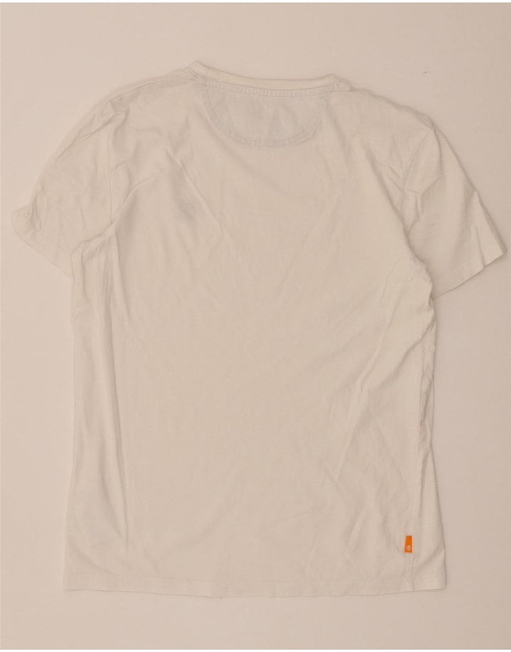 T-shirt da uomo slim fit Timberland Top in cotone bianco medio