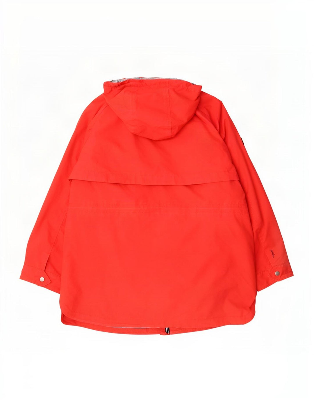 Giacca antipioggia oversize con cappuccio da donna Joules UK 18 XL rosso cotone