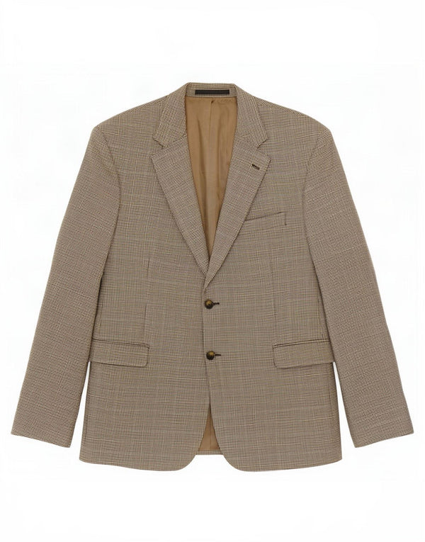 Giacca blazer a 2 bottoni da uomo Marks & Spencer UK 44 XL pied de poule dorato