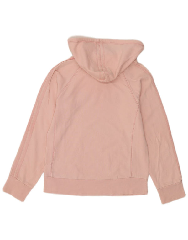 Felpa con cappuccio grafica da donna Adidas UK 12 cotone rosa medio