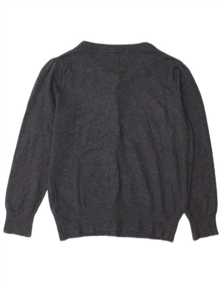 Maglione cardigan da donna Marks & Spencer UK 10 piccolo viscosa grigia