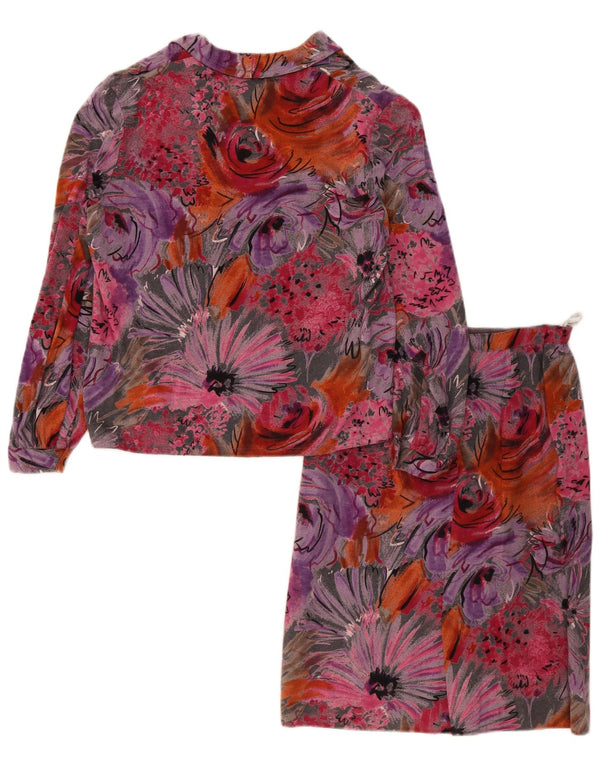 Set gonna vintage da donna in 2 pezzi piccolo W24 floreale multicolore