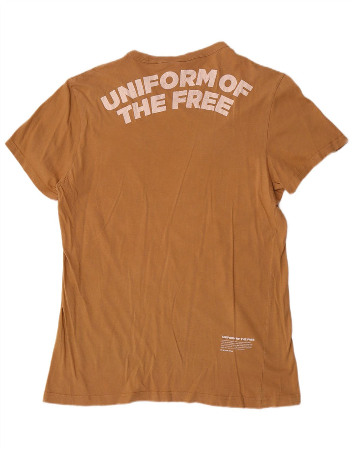 T-shirt grafica da uomo G-Star Top grande marrone