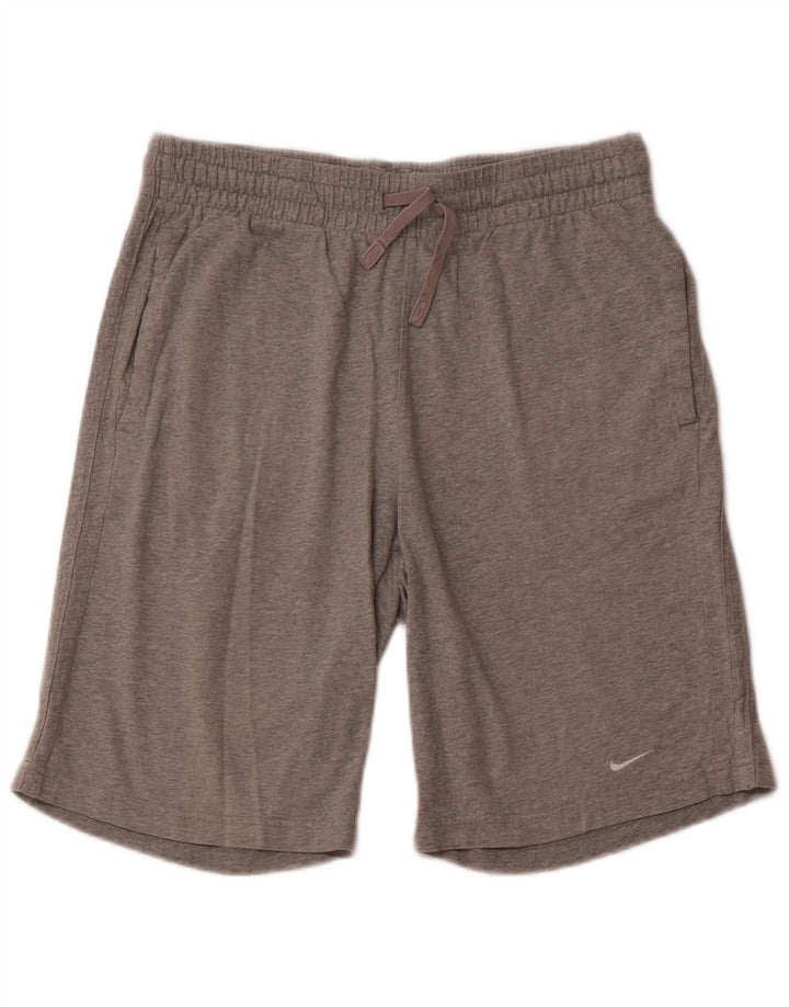 Pantaloncini sportivi da uomo NIKE in cotone grigio medio