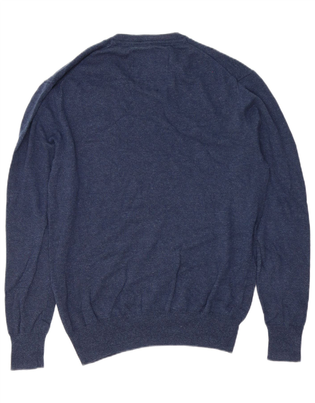 Maglione da uomo con scollo a V Superdry in cotone blu navy medio