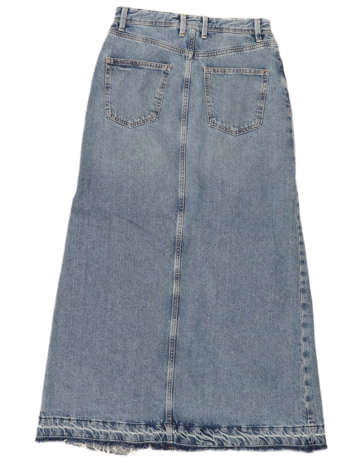 Gonna maxi in denim invecchiato Zara da donna XS W24 Blu