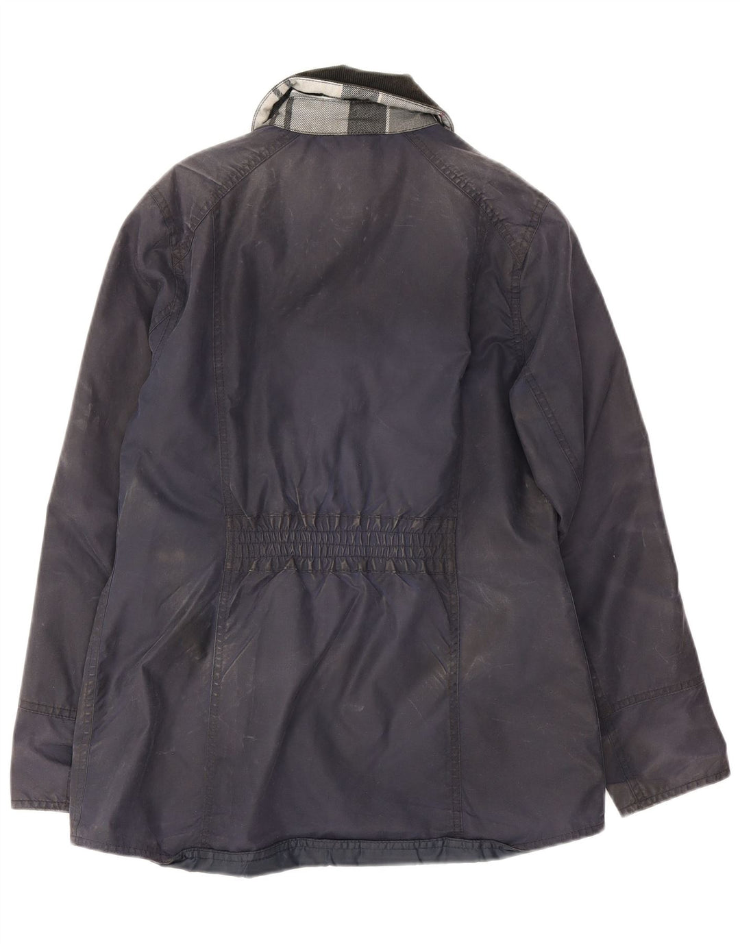 Giacca in cotone cerato da donna Barbour UK 10 Small Cotone blu navy