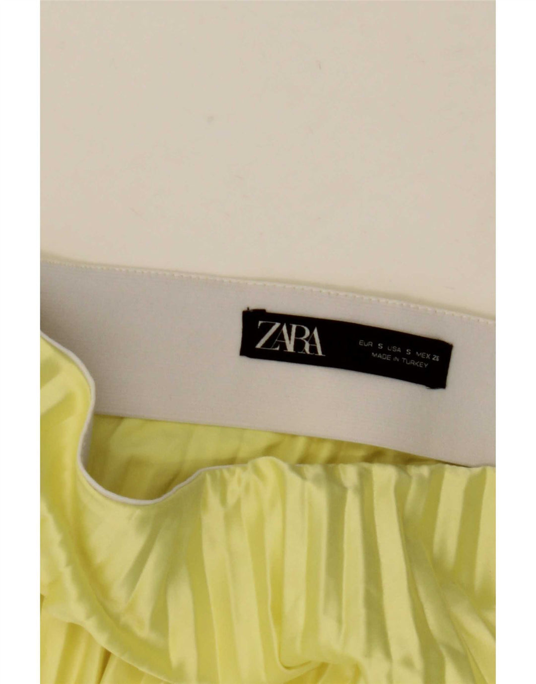Gonna a pieghe Zara da donna piccola W31 gialla