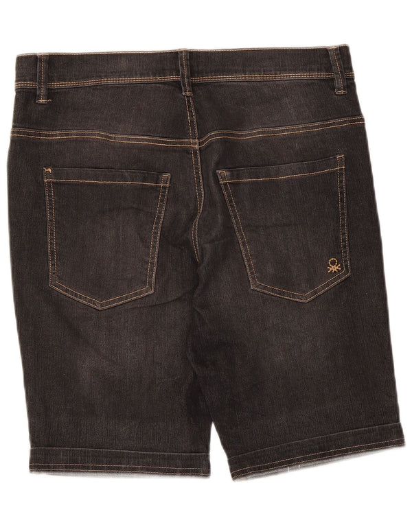 Pantaloncini di jeans da uomo Benetton W32 medio nero