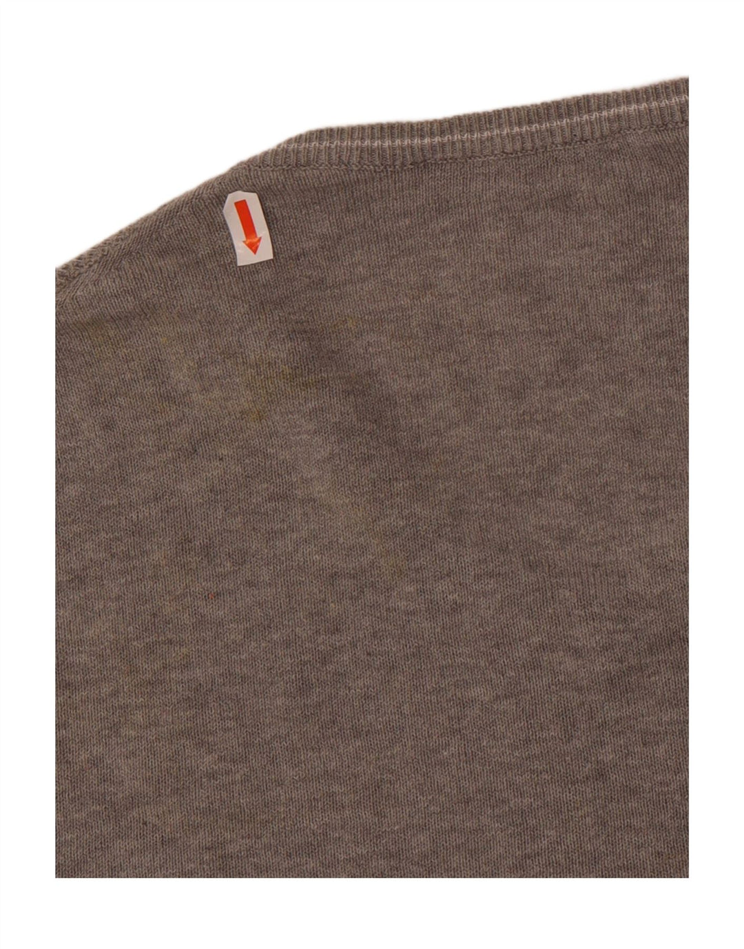 NERO GIARDINI Mens V-Neck Jumper Sweater IT 56 2XL Grey Cotton Vintage Nero Giardini and Second-Hand Nero Giardini from Messina Hembry 