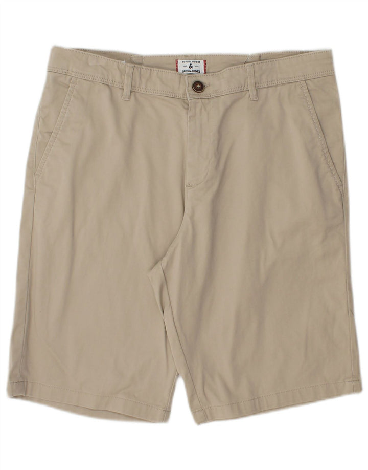 JACK & JONES Pantaloncini chino da uomo grandi W32 in cotone beige