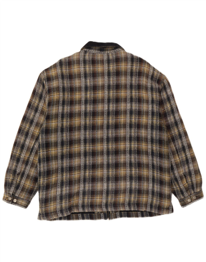 Giubbotto bomber da uomo S.Oliver UK 40 Grande cotone a quadri multicolore