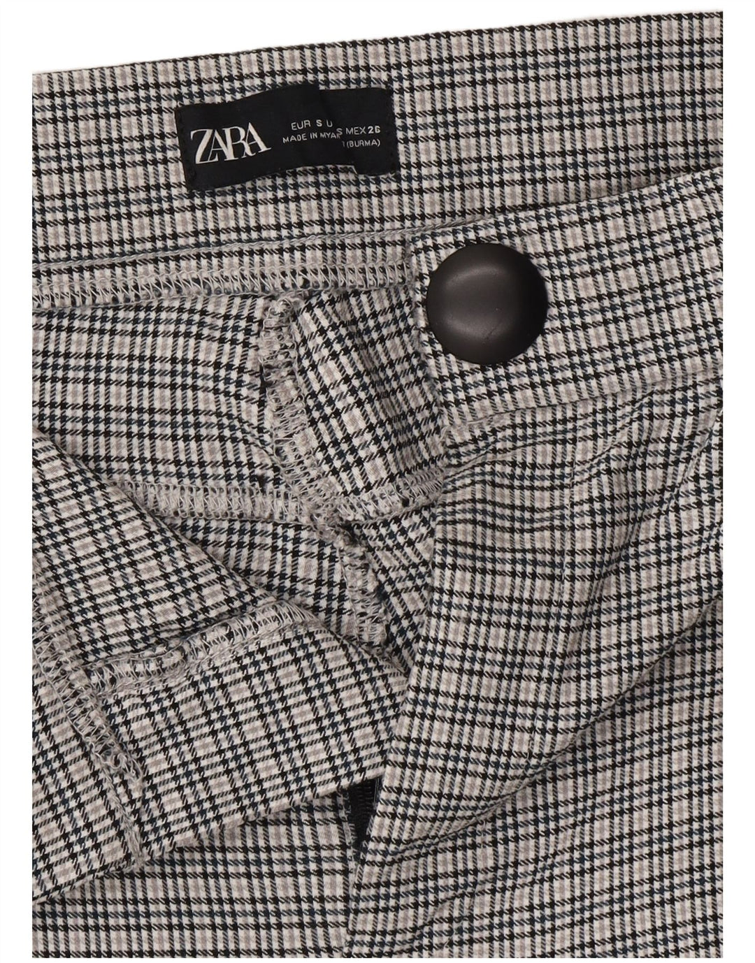 Pantaloni casual ZARA da donna Bootcut piccoli W26 L26 Chevron grigio