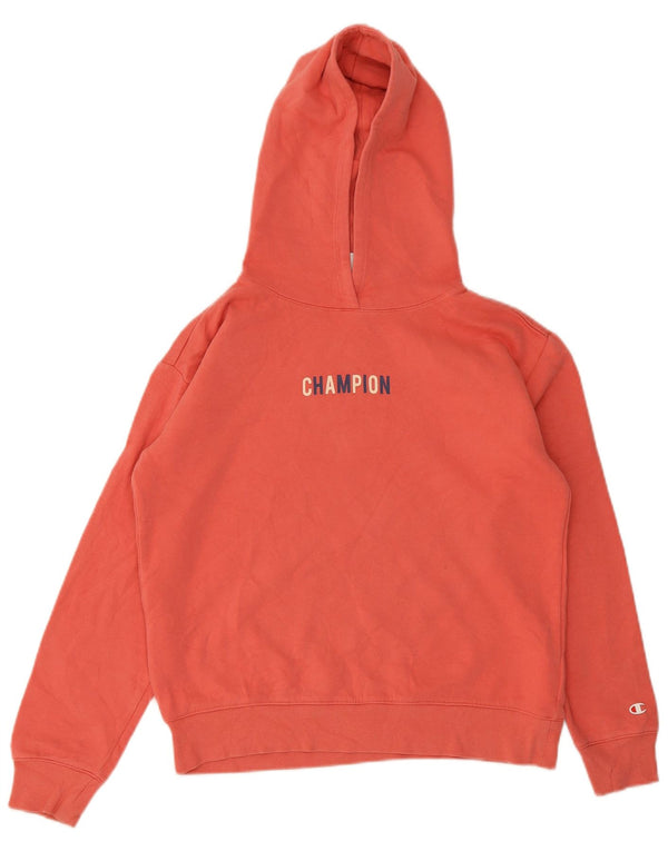 Maglione con cappuccio grafico per ragazze Champion 15-16 anni 2XL cotone rosa